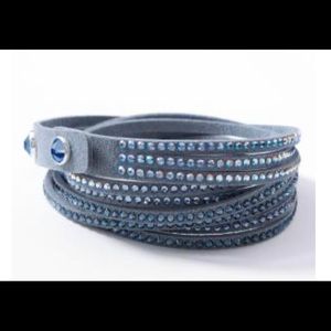 Wrap star denim blue bracelet by Swarovski exclusive to Touchstone Crystal BNIB